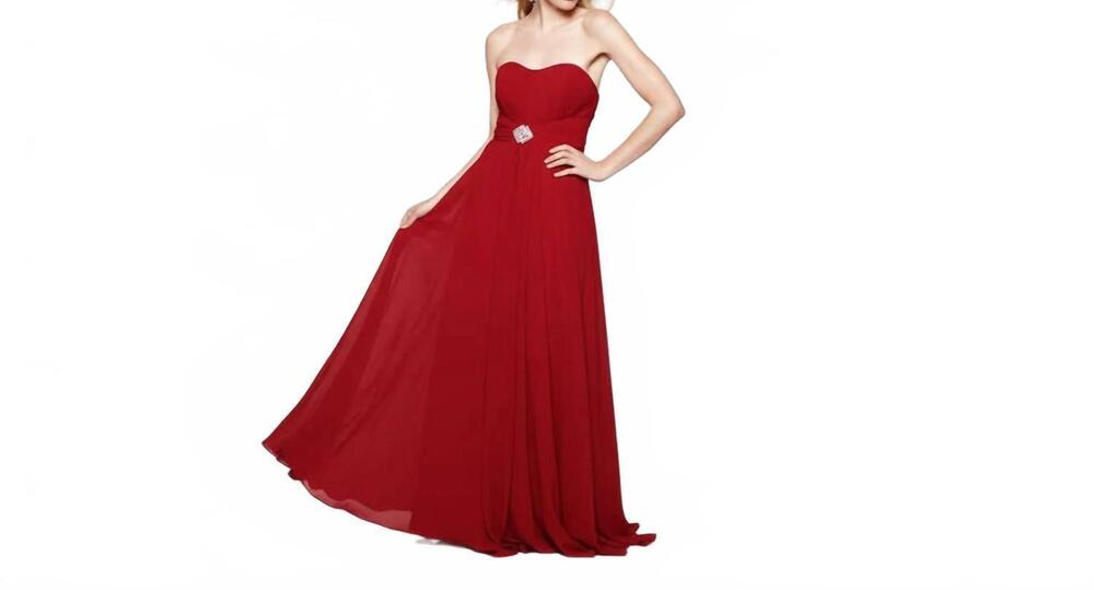 NEW LAST DRESS bloom sweetheart gown in red